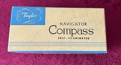 RARE Vintage Taylor Compass With Box #2957 Auto Boat Plane Used