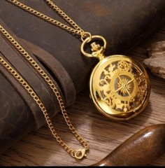 Compass Style Pocket Watch Flip Accessory Alice In Wonderland
