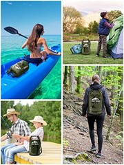 Green Waterproof Dry Bag – 5L/10L/20L/30L/Roll Top 40L – Pitch Green