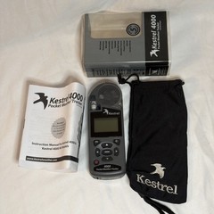 Kestrel 4000 Pocket Weather Tracker Wind Meter Anemometer w/ Case Lanyard Manual