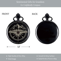 Grandson Gifts from Grandma Grandpa, Go Confidently Pocket Compass Engraved B…