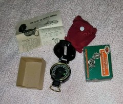 Vintage W.F.S Engineers’ Lensatic Compass For Scouts Plastic Case