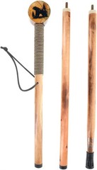 3 Piece 55″ Detachable Pine Wood Walking/Hiking Stick with Metal Tip, Reinfor…