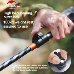 5-Section Trekking Pole Carbon Fiber Aluminum Alloy Folding Teleskopic Stick Ult