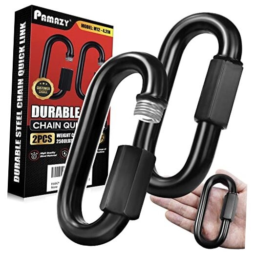 Heavy Duty Chain Quick Links, 2500 LBS Weight Capacity, Durable, Anti 2PCS 4.2”