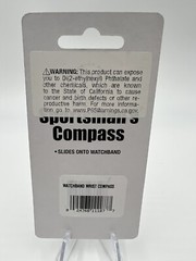 1″ Slide on Watch Wrist Band Strap Compass Outdoor Waterproof Survival Gadget