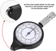 Measurer, Outdoor Map Measurer Distance Caculator, Metal Wheel, Map Measuring fo