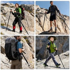Retractable Aluminum Trekking Pole – Lightweight & Shock-Absorbing for Hiking