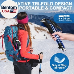 Trekking Poles Collapsible Hiking Poles – 2 Pack Aluminum Alloy 7075 Trekking St