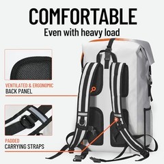 Waterproof Dry Bag Marine Dry Bags for Kayaking Hiking Gray Abstract 5L Orange