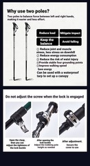 Folding Walking Stick Telescopic Adjustable Anti-slip Trekking Bluetooth Music
