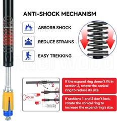 Trekking Poles Collapsible Hiking Poles – 2 Pack Adjustable Aluminum Hiking Stic