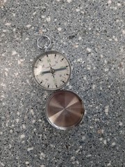 Vintage 1960’s Glass and Metal Japanese Magnetic Hand Compass