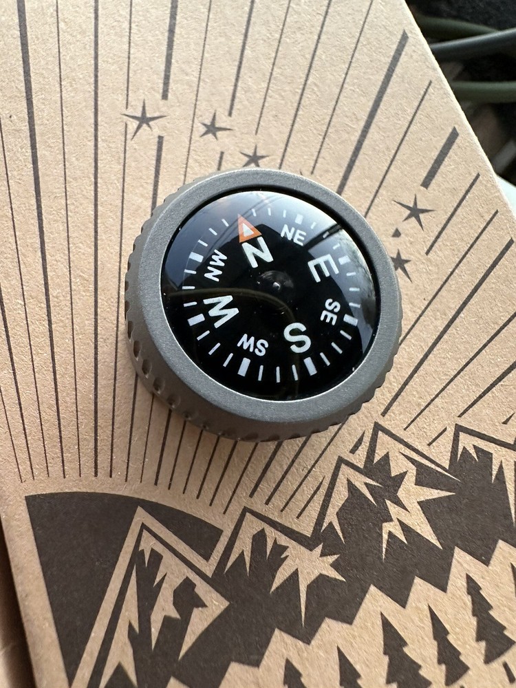 NEW MATTE Silver Prometheus Design Werx (PWD) Wrist Compass Expedition 2.0 PVD