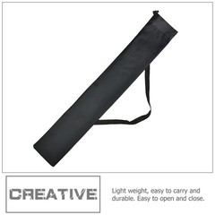 2Pcs Hiking Pole Storage Pouch Black Oxford Cloth Walking Stick Carrying Bag