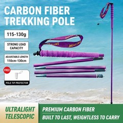 Trekking Poles Ultralight Foldable Hiking Sticks High Strength Carbon Fiber