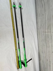 Set of 2 – Leki Rider Junior Kids Black / Green Color Walking Sticks / Trekking