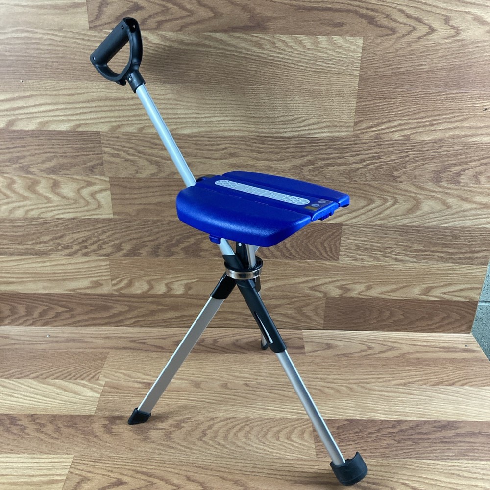 STEP2GOLD Ta-Da Chair Series 2 Portable Trekking Hiking Pole 36.2″ Blue 12092