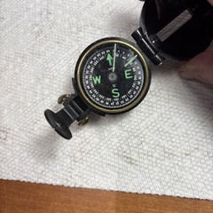 Vintage TC Japan Engineer Directional Lensatic Compass Folding Military Style