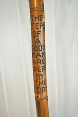 Walking Stick, Bible Verse – Carving – “The Steps of a Good Man are Ordered….