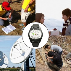 Wrist Compass with Fluorescent Dial Waterproof Compasses for Hiking Camping Tool