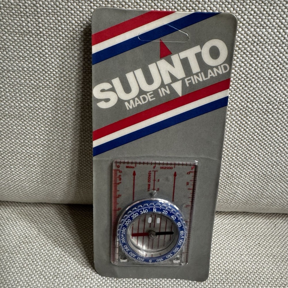 Vintage Suunto A 1000 360 Baseplate Compass New Sealed Hiking Scouting Finland
