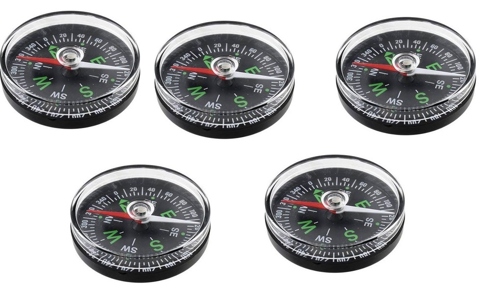 (5) Compass Camping Survival Hiking Boating Outdoor Fishing Magnetic Compass