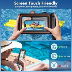 Floating Waterproof Phone Pouch 2 Pack, IPX8 Waterproof Phone Case 7.0 inch