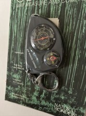 Natural Wonders Four Scale Map Measure and Mini Compass Attached Key Ring 3x2in