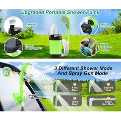 Adjustable Portable Shower for For camping 5 Levels Water Pressure System