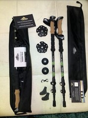 PAIR (x 2)! Cascade Mountain Tech Trekking Poles -Carbon Fiber Walking- NEW!!