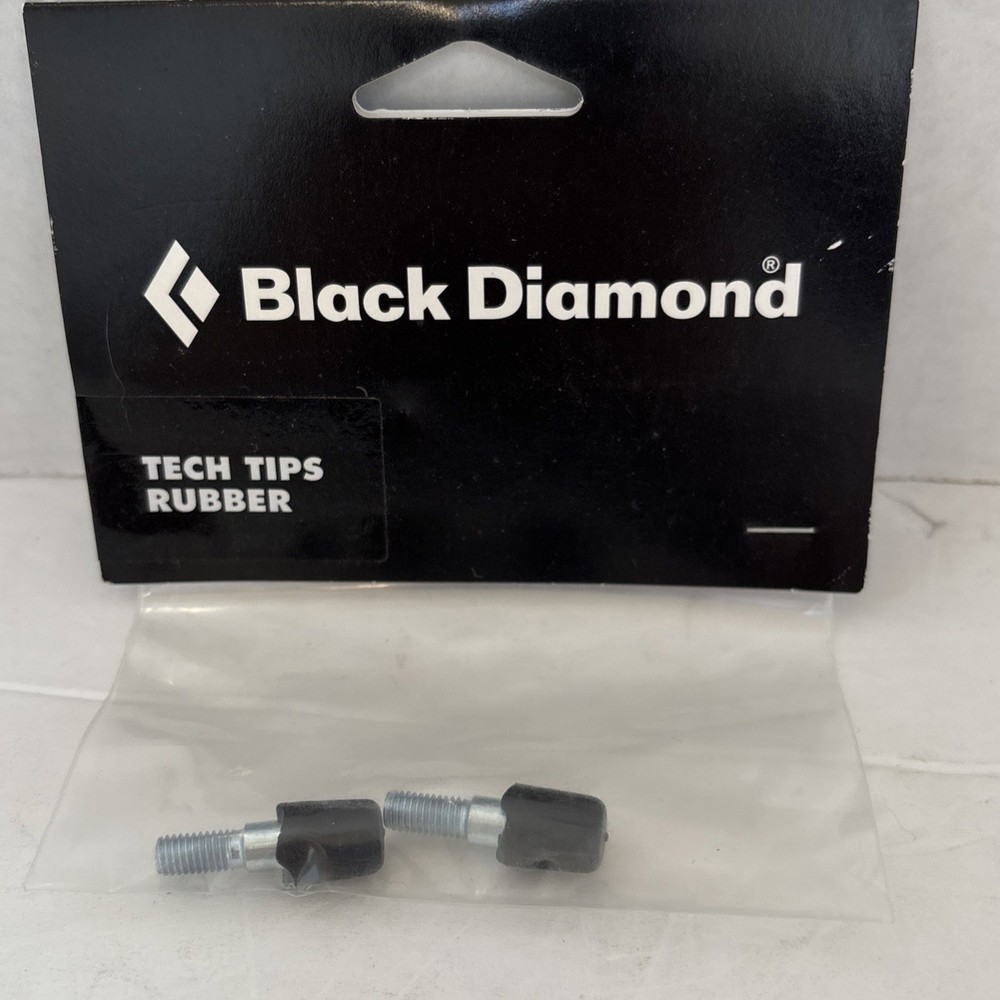 Black Diamond NEW Black Rubber Tech Tips, 2ct, Quiet & Non-scratching Traction!