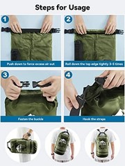 Green Waterproof Dry Bag – 5L/10L/20L//40L Roll Top – 30L Pitch – Green