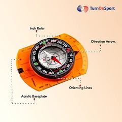 Orienteering Compass – Hiking Backpacking Compass – Advanced Scout Orange