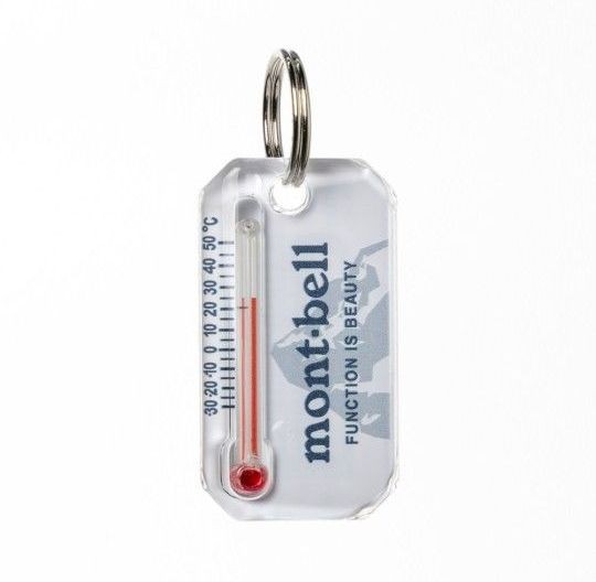 mont-bell Zippo Gauge Keychain White 1827646 Thermometer Compass Japan New