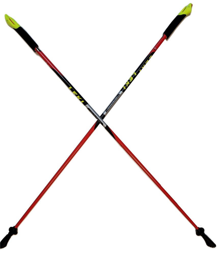 LEKI Nordic Walking Speed Pacer T3 HM Carbon Trekking Poles 115cm Red