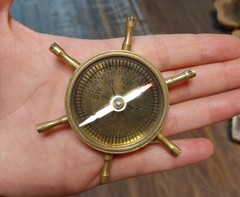Antique Brass Pocket Compass size 8 cm