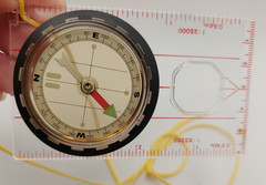 Navigational Pocket Compass w/ Magnifier & Ruler Scale – Hiking Camping Boating