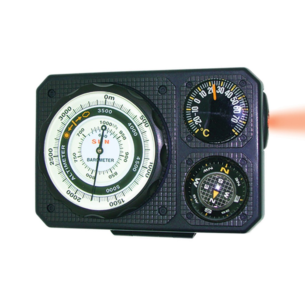 Sun Company Navigat’r 6 – Six-Function Dashboard Altimeter/Barometer (Meters)