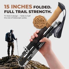 Lightweight Trekking Poles 7075 Aluminum with Cork Grip – Perfect for Travel
