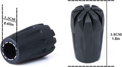 8 Piece Rubber Trekking Pole Tips Hiking Walking Sticks Caps Ends Replacement