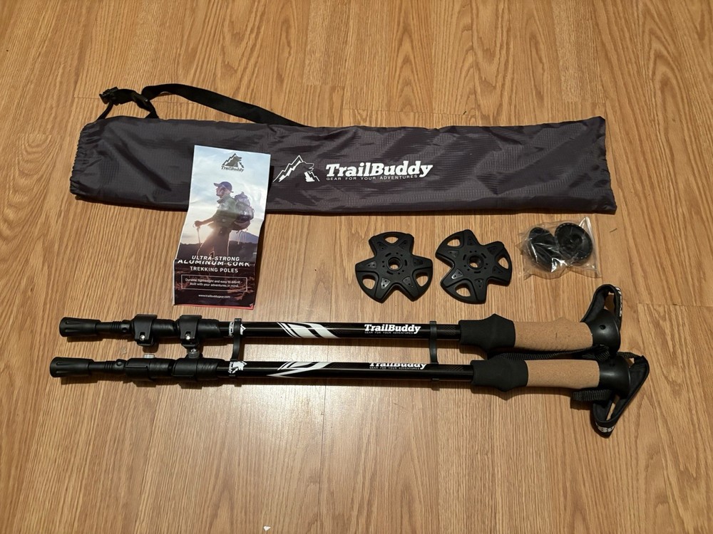 Trail Buddy Trekking Poles In Bag Great Condition with Light use Hiking Poles!