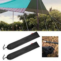 2Pcs Tent Pole Bag, 31.5in Trekking Poles Carrying Bag Tent Stakes Bag Black