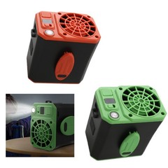 2400mAh Hanging Waist Fan with Power Bank LED Light Three Speed Cooling Device