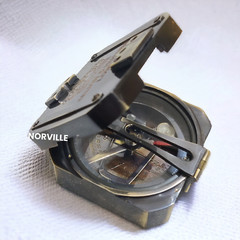 Maritime Antique Solid Brass Kelvin & Hughes 1917 Brunton Compass Vintage gift