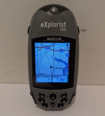 Magellan eXplorist 500LE Handheld GPS Rechargeable Geocaching Hiking Boating