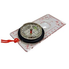 Deluxe Map Compass with Raised Base Plate and Swivel Bezel for Hiking,