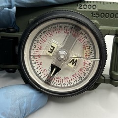 Cammenga Compass Model 3H Military NSN 6605-01-196-6971 TESTED Olive Pouch
