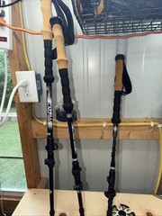 Foxelli Trekking Poles Lightweight Universal Black NEW IN Bag 3 Poles!