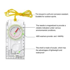 Acrylic Orienteering Compasses with Scale Hiking Backpacking Compasses